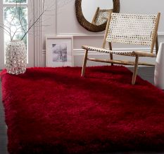 Artisan Red Shaggy Bedroom Carpet